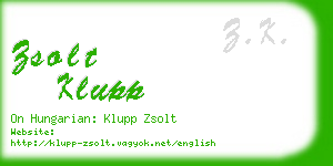 zsolt klupp business card